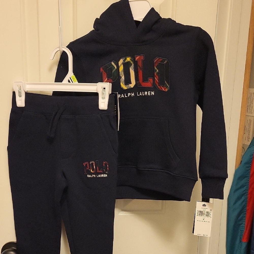 Polo by Ralph Lauren Black Matching Sweatpants Set